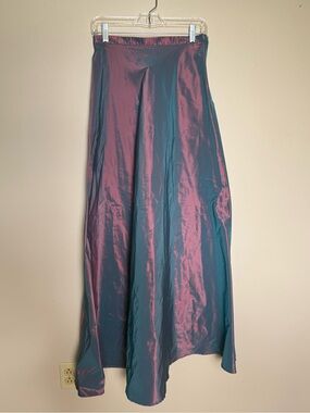 Blue/pink/purple iridescent long fancy formal skirt statement Oni Onik small 38